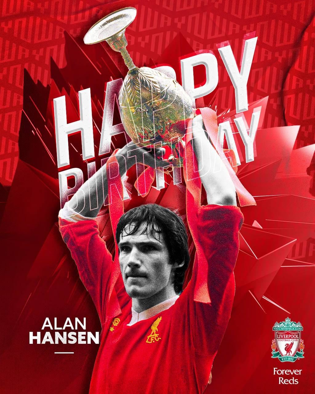 Over 6  0  0  appearances and 1  7  trophies for this Liverpool legend Happy birthday, Alan Hansen 