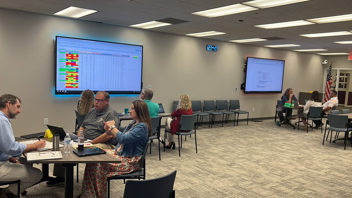 LAFFrye's tweet photo. It has been my pleasure to serve as High School Director the last four years! June HS Principal work session in our personalized rounds talking data, student services, canvas and strategically planning. @CaldwellVoice @gohibriten @west_caldwell1 @SouthCaldwell1 @cechsmustangs https://t.co/BBilQ4o1aH
