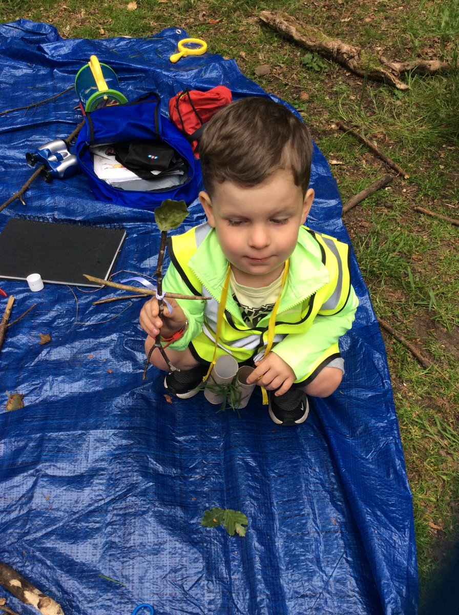 DeansNursery's tweet photo. Another Deans Nursery Adventure to the Forest. We made our own Binoculars and a Stickman. We went exploring and investigating. https://t.co/9MAHkJKPk6