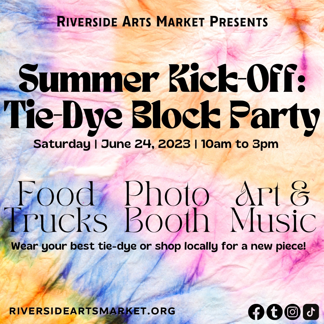 Spend the last two Saturdays of June at the Riverside Arts Market!

We have two back-to-back events that’ll be fun for all. Tag + share with your market buddy! See you soon 😁