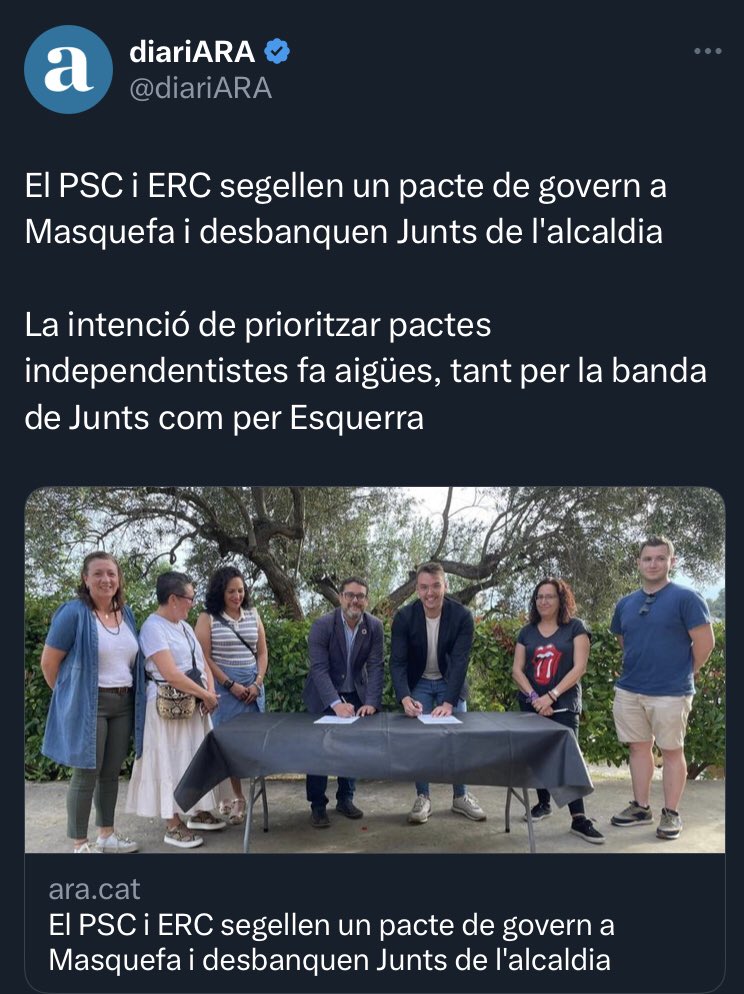 PSC Olesa / PSC Masquefa
Llorería       / Aguantame el cubata

Es a dir, a Olesa no es pot intentar formar majories pq els són la força més votada (amb = regidors q la 2a) pq clar, no se’ls hi pot prendre l’alcaldia. En canvi, a la resta del món ells sí q poden prendre alcaldies.