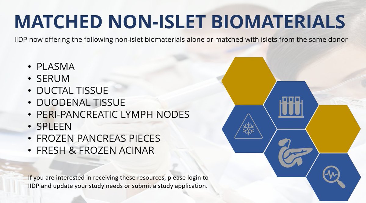 IIDP (@iidp_at_coh) on Twitter photo The IIDP is excited to announce the offering of additional non-islet biomaterials alone or matched with islets from the same donor.
<a href="/NilandLab/">Joyce Niland</a> <a href="/cevansmo/">Dr. Carmella EvansMolina</a> <a href="/NIH/">NIH</a> <a href="/NIDDKgov/">NIDDK</a> The IIDP is excited to announce the offering of additional non-islet biomaterials alone or matched with islets from the same donor.
<a href="/NilandLab/">Joyce Niland</a> <a href="/cevansmo/">Dr. Carmella EvansMolina</a> <a href="/NIH/">NIH</a> <a href="/NIDDKgov/">NIDDK</a>