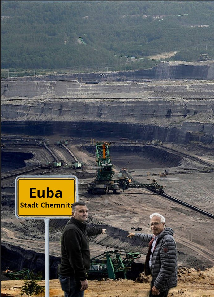 Kohle unter #Chemnitz-Euba entdeckt!
Frank (52) & Günter (73) erleichtert:
'Endlich sind die Windräder vom Tisch!'