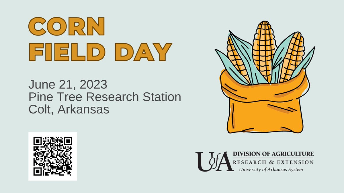 Join us next Wednesday, June 21 for our Corn Field Day! We will talk management, fertility, and uses for drones in corn production. 

The field day will run from 8-1:30. Attendance is free and lunch is provided. Register at bit.ly/43zQ2d7 or by scanning the QR code below