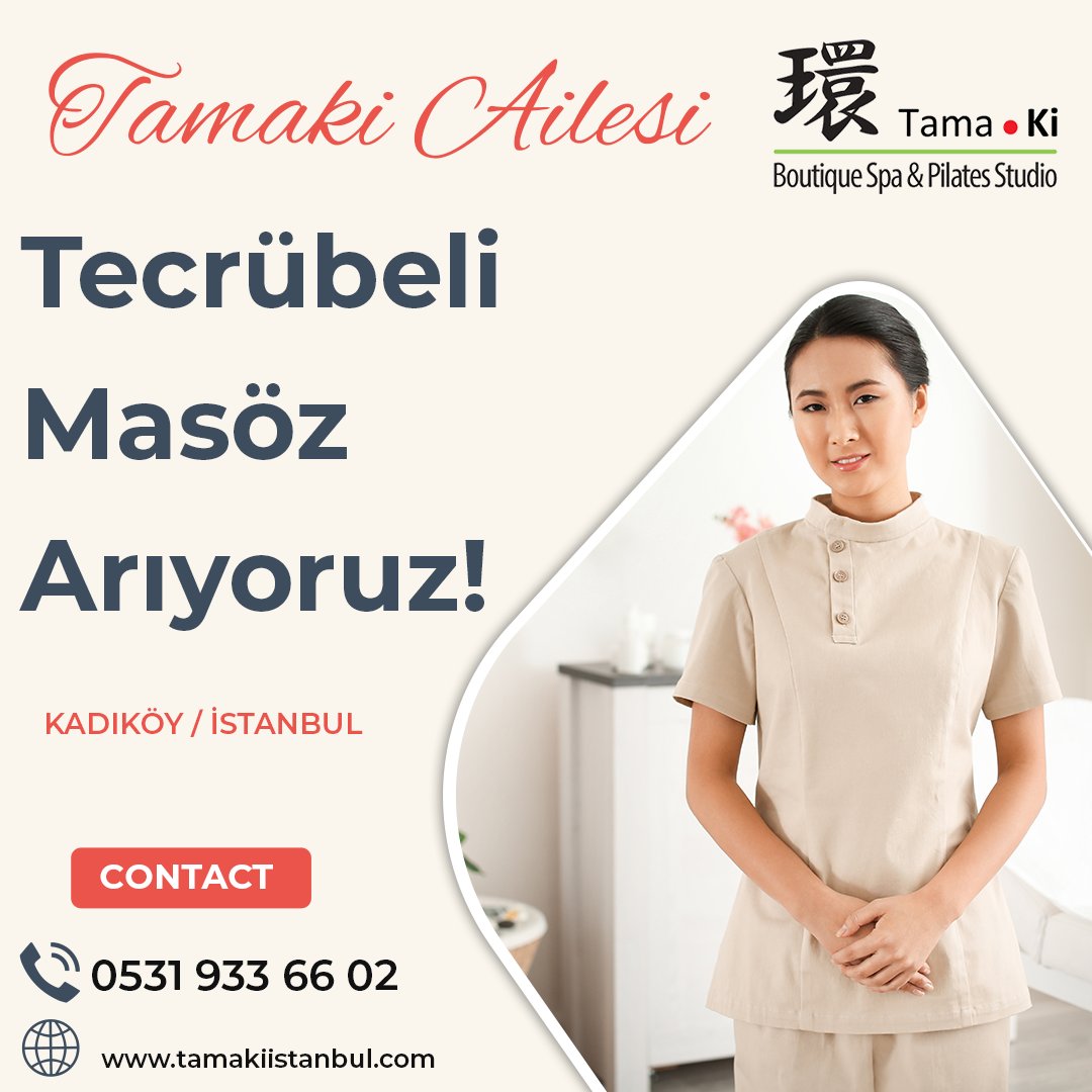 IstanbulTamaki's tweet photo. Tamaki Boutique Spa &amp; Pilates Studio ailesi olarak, Tecrübeli Masöz Ekip Arkadaşı arayışımız mevcuttur.

İlgilenen arkadaşların iletişimini bekleriz.

0531 933 66 02

https://t.co/nJUC5ILvIG https://t.co/Oa0Mkr19jZ