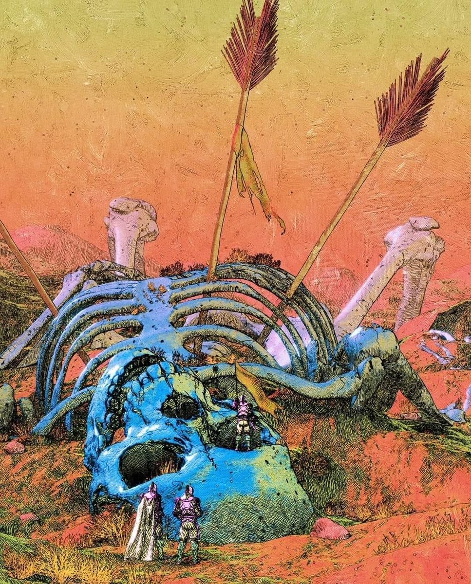 COSMIC SLOP on Twitter ""fallen giant" art by calder moore"