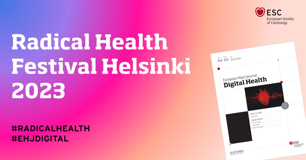 The Radical Health Festival is in full swing! Discover the best of EHJ-DH 2022-2023, a curated mini-collection from #EHJDigital Editor-in-Chief @BruiningNico, covering topics from AI, non-invasive digital screening methods, and smartphone technologies: bit.ly/3CqqlQk