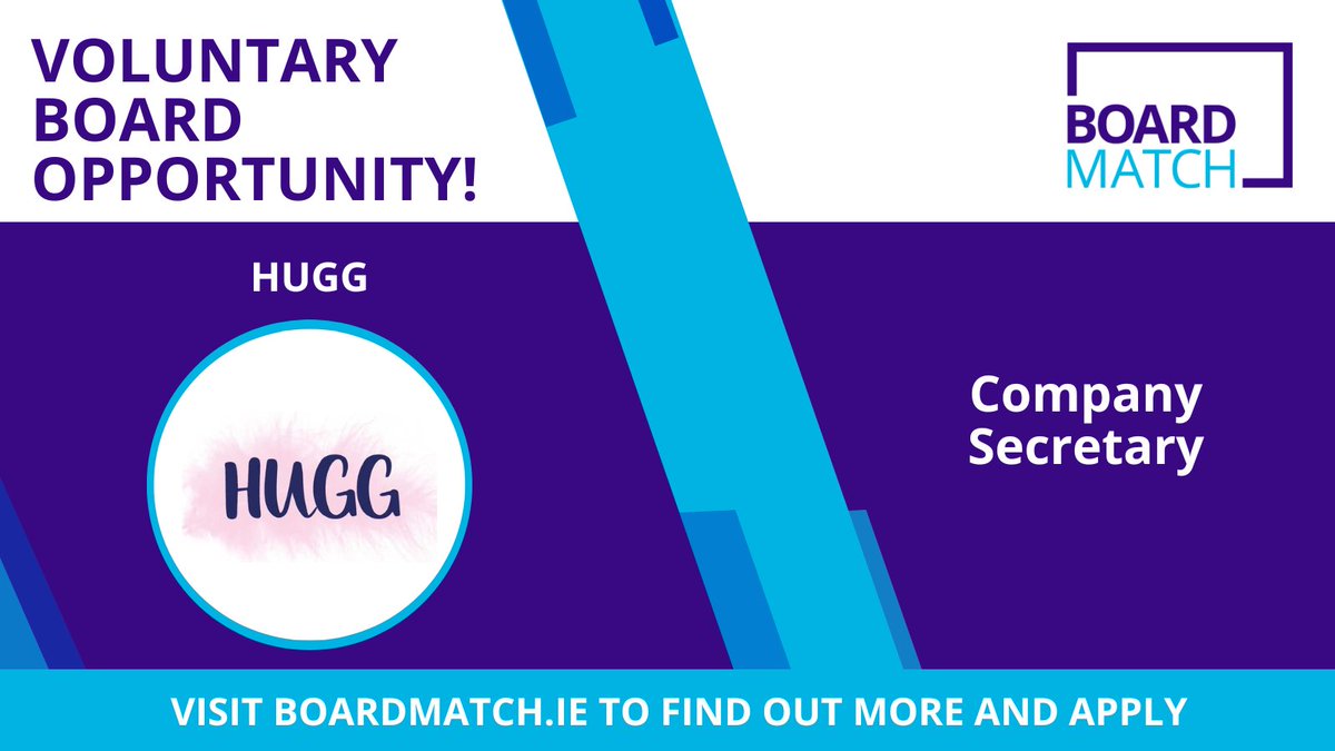 #CharityTuesday - Voluntary Board Opportunity with HUGG.

HUGG are looking to appoint a Company Secretary to the board.

Visit our website to find out more and apply: lnkd.in/ercmuq_z