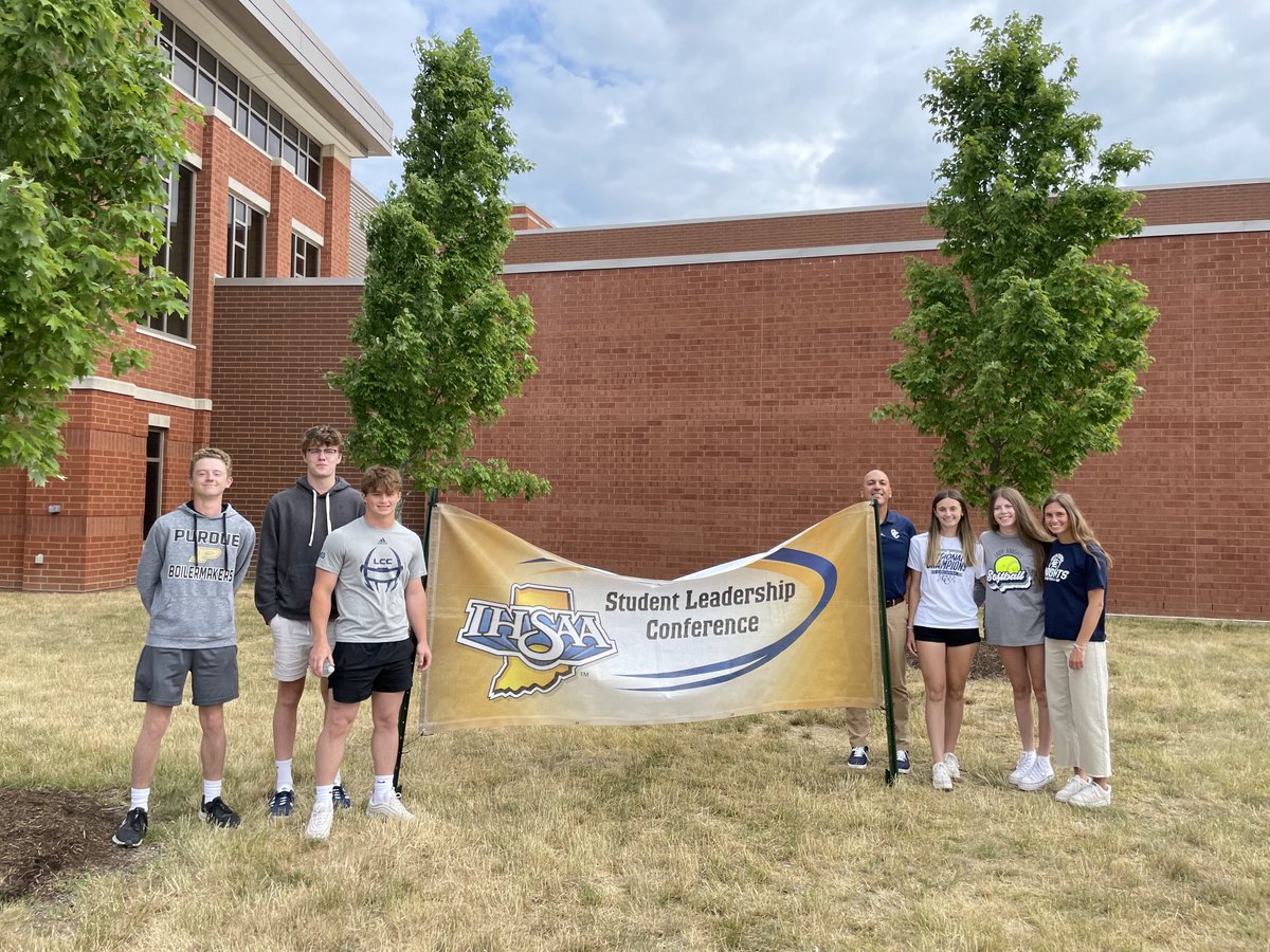 LCC_Athletics's tweet photo. The Knights @LCC_Athletics well represented at the 2023 @IHSAA1 Student-Athlete Leadership Conference at Plainfield HS. Looking forward to a great day! @lafacatholic https://t.co/aH8umKDBtn