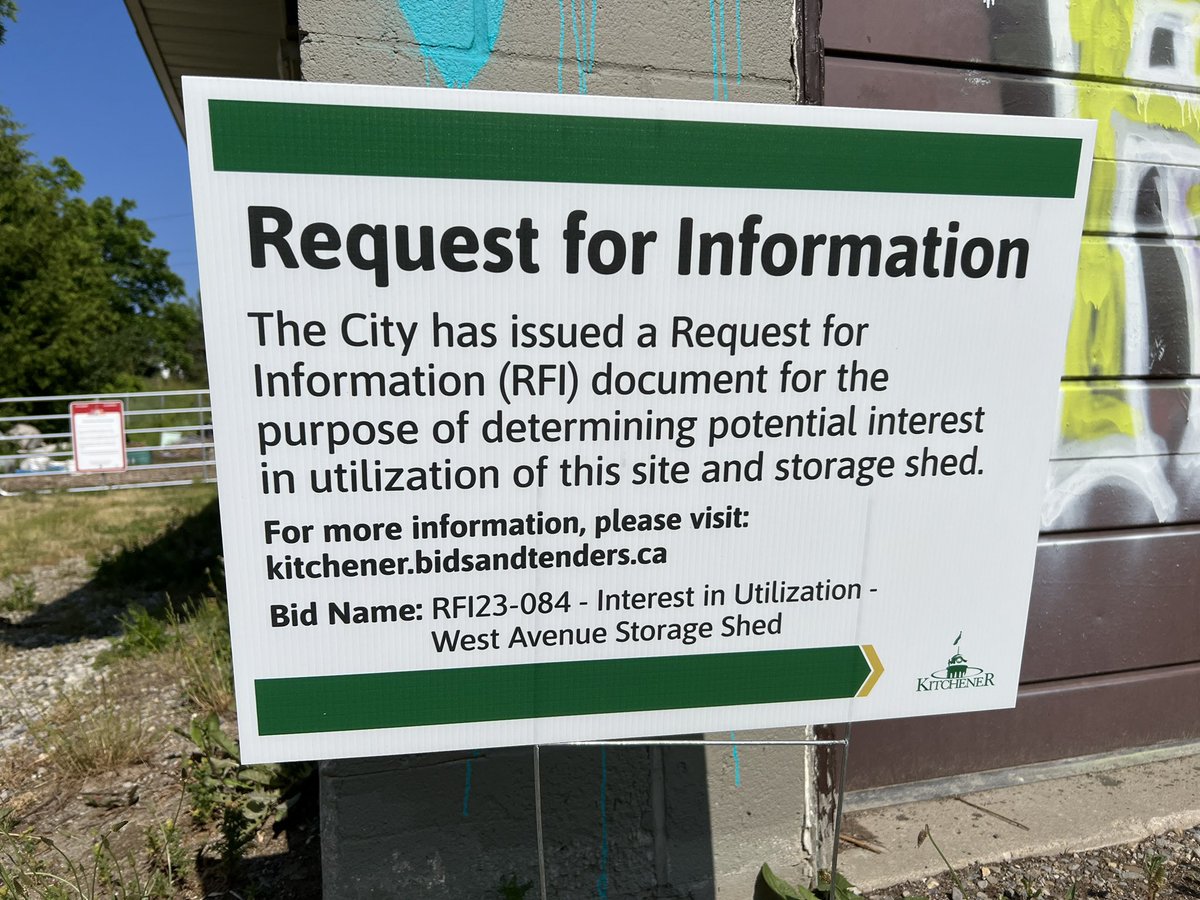 Anyone got a good use for this <a href="/CityKitchener/">City of Kitchener</a> shed by the Iron Horse Trail near Victoria Park? kitchener.bidsandtenders.ca/Module/Tenders…