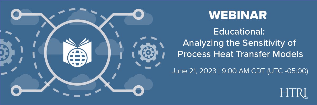 In HTRI's upcoming webinar, we will review common local and global approaches to determine the sensitivity of a model output to a specific input. Register now!  
hubs.la/Q01T70Vw0