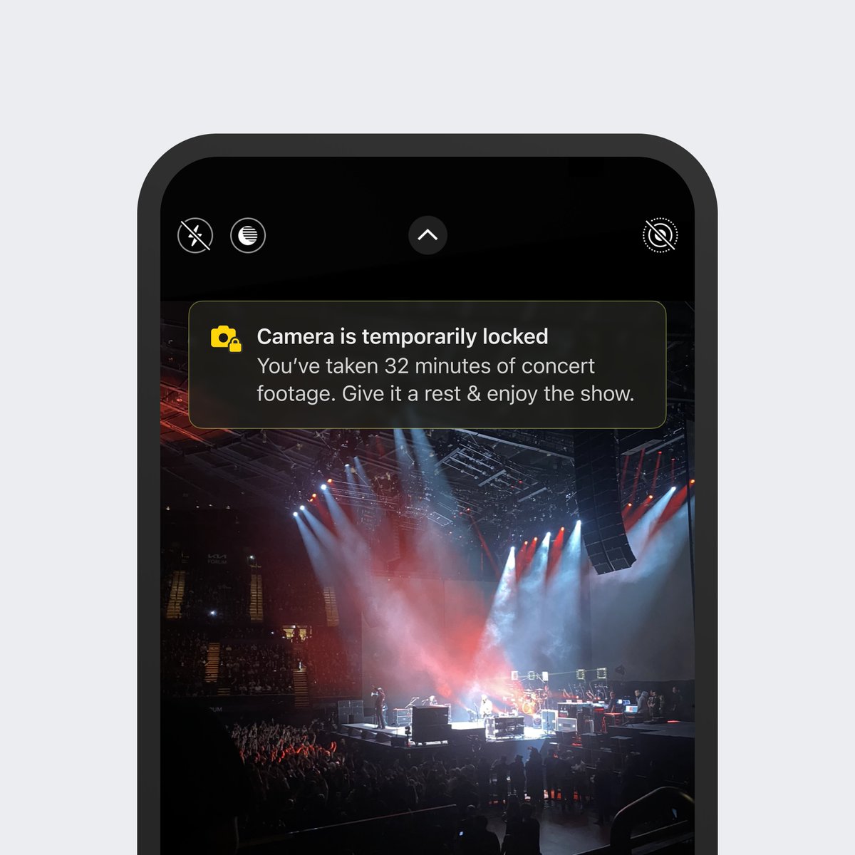 iOS camera lock if you record too much concert footage