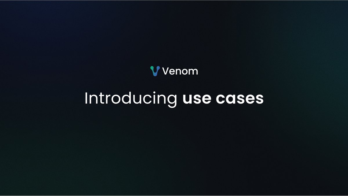 It’s time to start highlighting how Venom will revolutionize both TradFi, DeFi, and beyond. 

Expect deep dives into diverse blockchain use cases, spotlighting Venom's global impact. 

Stay tuned.