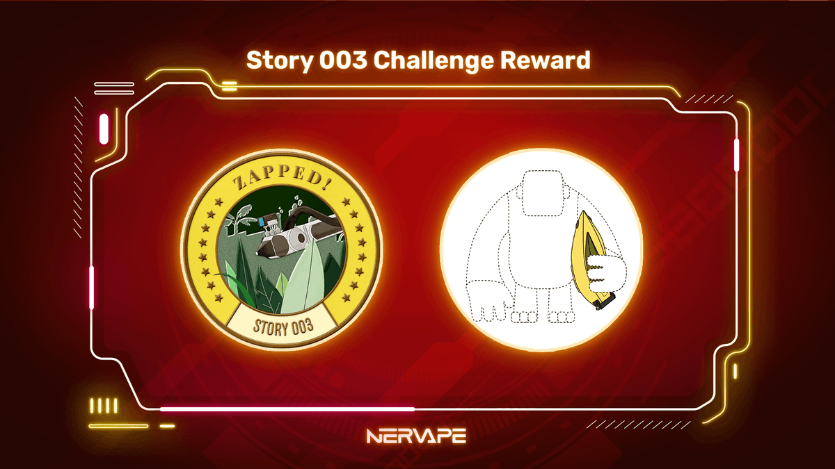 ⚡️ Zapped! Nervape Saga Challenge 3!

🚤 A boat chase down the river leads to unwanted company and a revelation… 🦧 The Nervape team forms!

In this challenge win our Zapped OAT and Saga only B-Boat!

1️⃣ Quiz: nervape.com/story/3-zapped…
2️⃣ Verify: galxe.com/nervape/campai…

#NACP