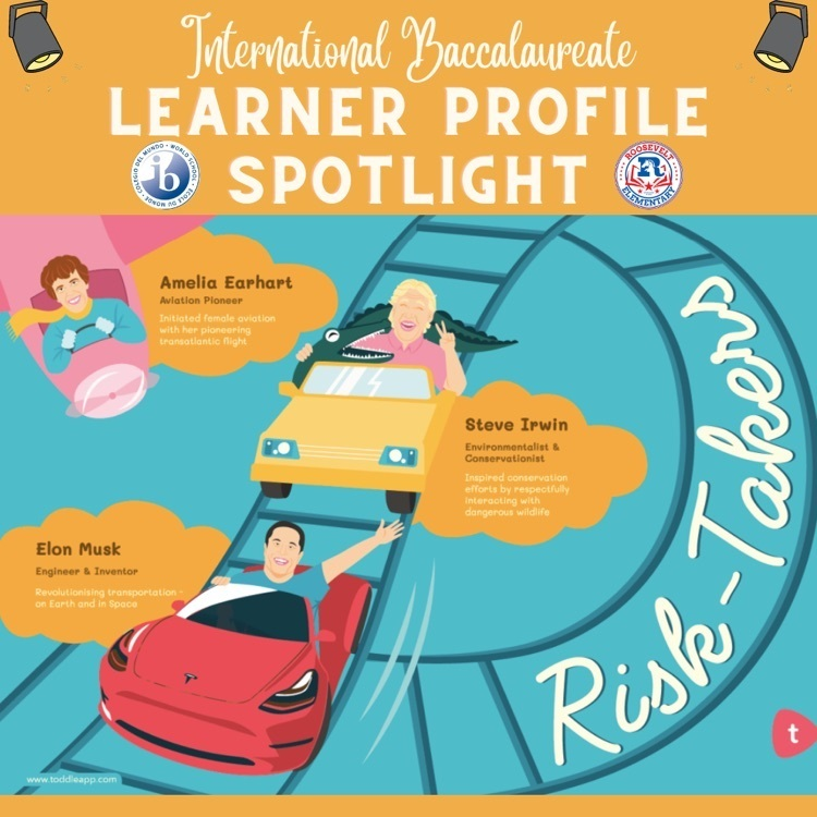 Our I.B. LEARNER PROFILE Spotlight for the week is on famous RISK-TAKERS Amelia Earhart, Steve Irwin, and Elon Musk. 🤩
#InternationalBaccalaureate #PrimaryYearsProgramme
