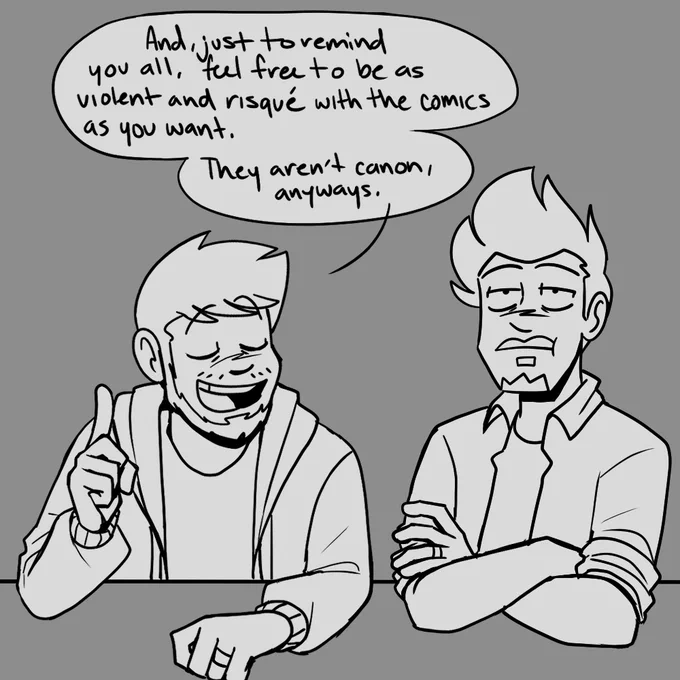 We now go live to the Eddsworld comics meeting, as depicted by @kasafraz. #comics #eddsworld