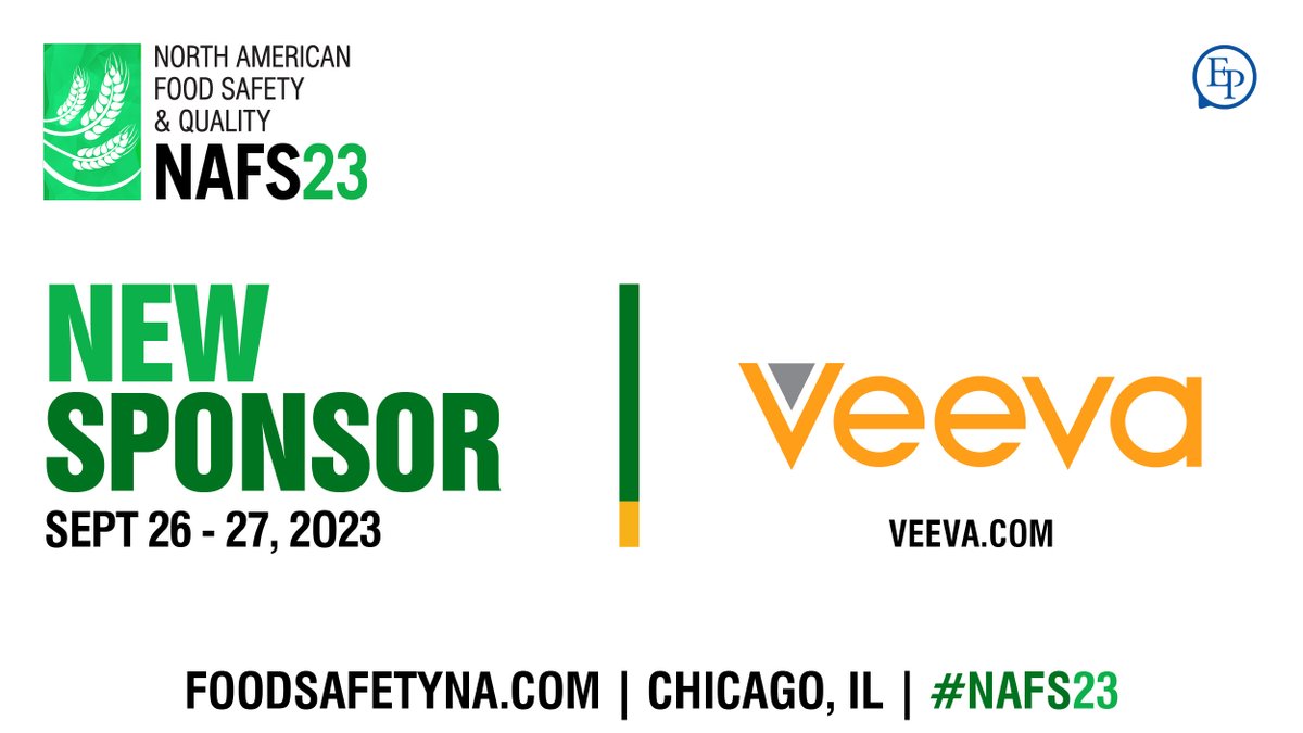 Thank you @veevasystems for sponsoring #NAFS23!

We look forward to seeing your team in September! ✈️

Learn more about our sponsorship opportunities here ➡️ foodsafetyna.com/why-sponsor

#NAFS #FoodSafety #FoodQuality #FoodIndustry #QualityAssurance