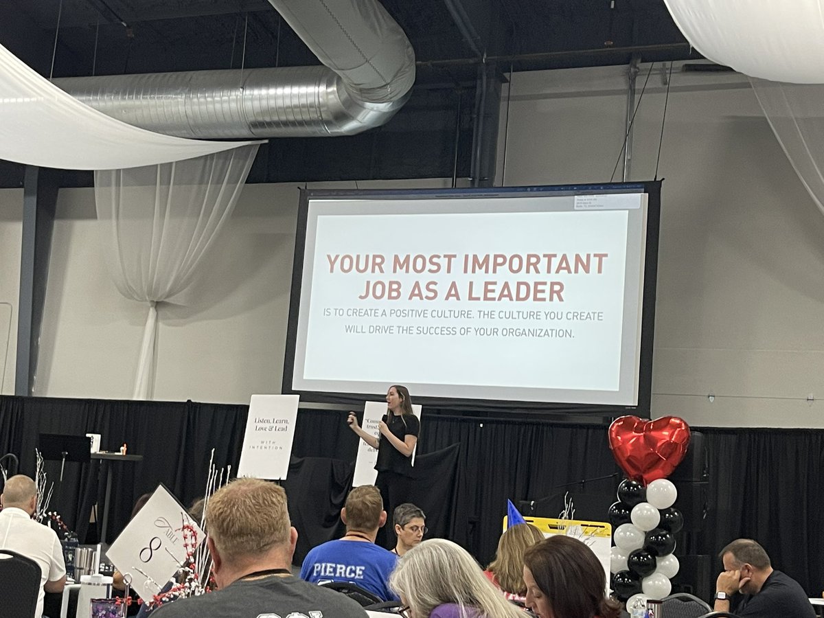 Listening to Jade Gordon as we kick off our @hayscisd leadership retreat. Your most important job as a leader is to create a positive culture! The culture you  create will drive the success of your organization. #leadandlearn