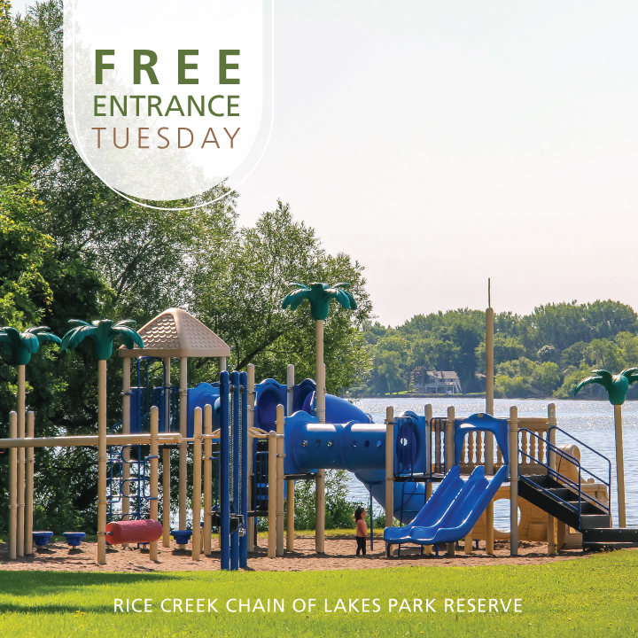 📣 It's FREE Entrance Tuesday! 🚙 The vehicle entrance fee is waived on the second Tuesday of each month. 

🌳 Go to a Park. 
🛝 Play on a playground. 
🧭 Explore the trails and more! 

➡️ anokacountyparks.com/parks 
#anokacountyparks