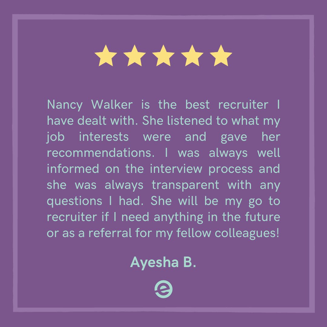 EvolveRecruits's tweet image. A big thank you to Ayesha for leaving a 5-star review! ⭐ Your feedback means a lot to us, and we appreciate your taking the time to share your positive experience. 🥰

📱(813) 436-3700

💻evolveresources.com

#evolveresources #recruiter #theniceheadhunters #testimonial