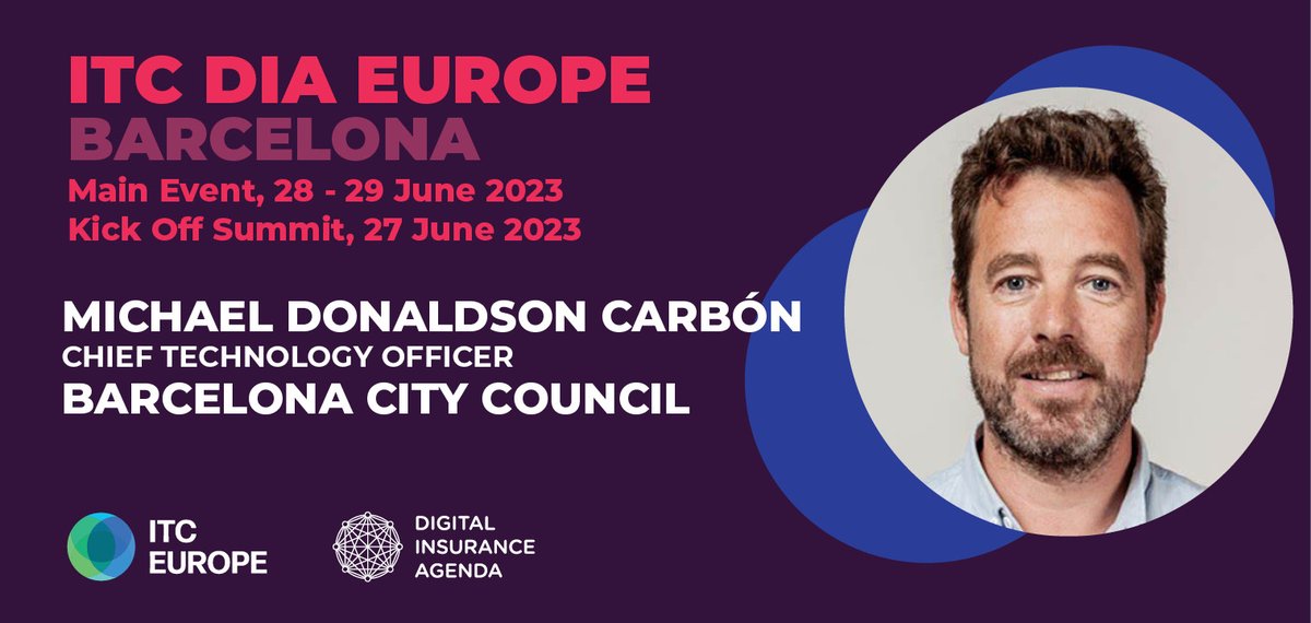 Speaking at ITC DIA Europe 2023 is Michael Donaldson Carbón.

Michael is a trainer in open government and transparency issues and has published several articles and chapters on public management.

Get your tickets here: digitalinsuranceagenda.com/events/itcdia-…