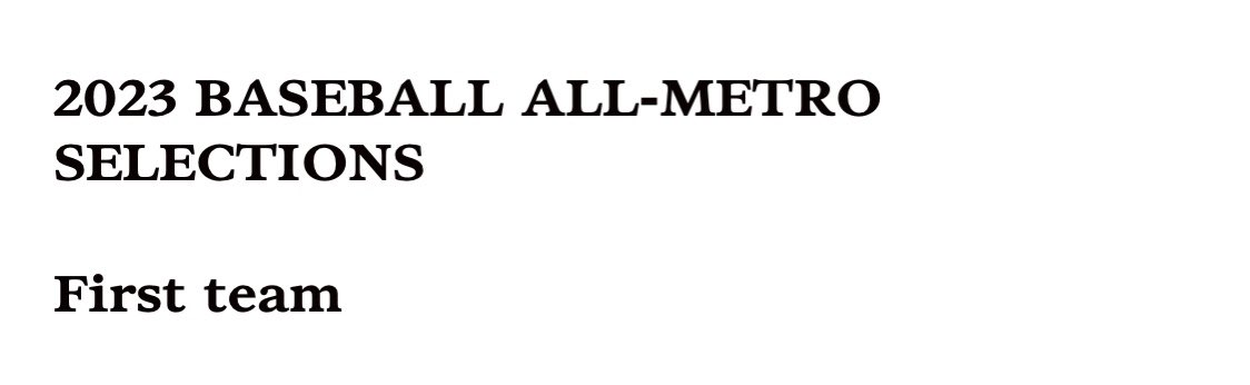 WMBaseball1's tweet photo. Congrats @bentrucke!  First team all-metro selection by the StarTribune.  Huge honor!
@WMRoyalsAD @WMPublicSchools @pitch2pitch https://t.co/z7wvhNRdM7