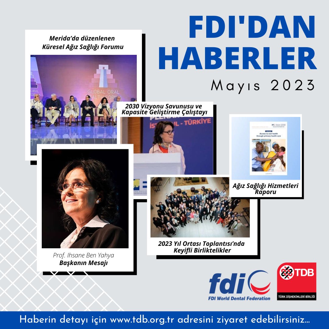 FDI`DAN HABERLER tdb.org.tr/icerik_goster.…… 

#türkdişhekimleribirliği #turkdishekimleribirligi #diş #sağlık #dişhekimi #tdbhaber #tdbd #dişhekimliği #tdböğrencikolu #fdi