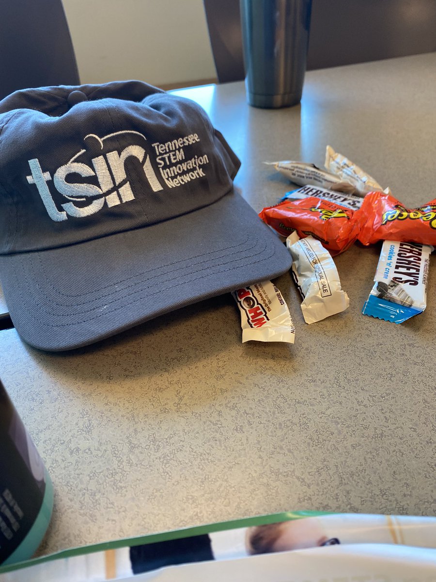 A great surprise this morning before we start Day 2 @codeorg CS Principles: chocolate and a free TSIN hat 🥰🎉 @TeachCode 
Thanks to @theTSIN & @BeckyAshe for the awesome treats!  #codingpd #computerscienceeducation #CSed #teachcode #computerscienceteacher