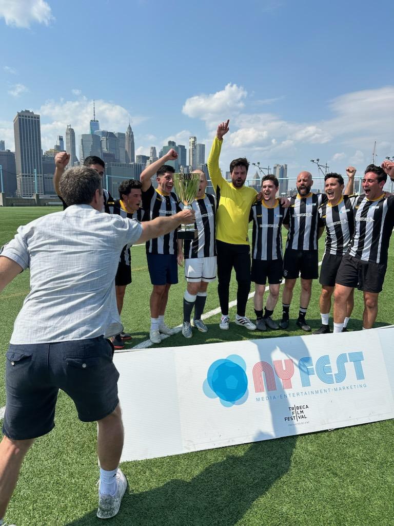 GrassrootSoccer's tweet photo. 🏆🏆🏆Congratulations to our very own #TeamGRS who, for the second consecutive year, won the Soccer-4-Good bracket at the 2023 @ny_fest in New York City!
As champions, the team brought home the cup and a donation in support of Grassroot Soccer’s work with youth across the globe. https://t.co/Hbg2uTd5eQ