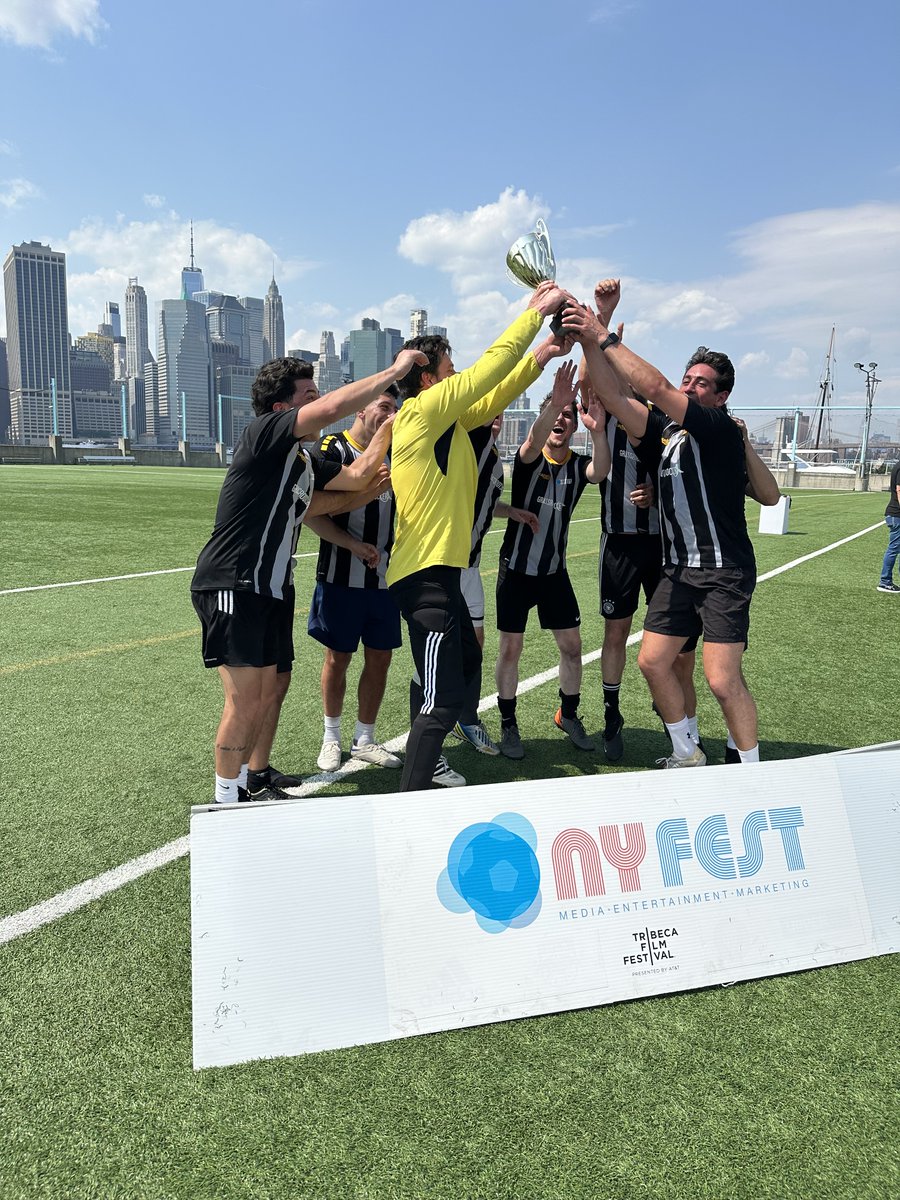 GrassrootSoccer's tweet photo. 🏆🏆🏆Congratulations to our very own #TeamGRS who, for the second consecutive year, won the Soccer-4-Good bracket at the 2023 @ny_fest in New York City!
As champions, the team brought home the cup and a donation in support of Grassroot Soccer’s work with youth across the globe. https://t.co/Hbg2uTd5eQ