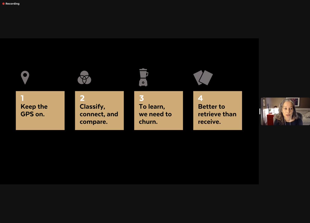 mrhartgis's tweet image. 2023 @KeepINLearning #VirtuallyDifferent Summer Conference is underway. Great Keynote from #JenniferGonzalez of @cultofpedagogy. Ss do better when they are told what they are doing &amp;amp; why. 4 Laws: 1/KeepGPSon, 2/Classify,Connect,Compare 3/Churn&amp;amp;Learn 4/BetterToRetrieveThanReceive