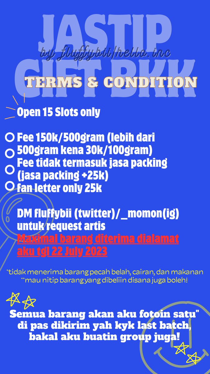 fluffybii's tweet photo. 🥳OPEN JASTIP GIFT BKK!🥳
(JASTIP GIFT BOC, JEFF, BIU,etc✅) https://t.co/ZnhhxBBlTN