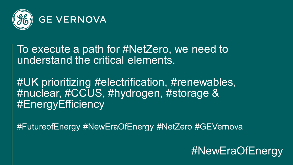 To execute a path for #NetZero, we need to understand the critical elements.
#UK prioritizing #electrification, #renewables, #nuclear, #CCUS, #hydrogen, #storage & #EnergyEfficiency

#FutureofEnergy #NewEraOfEnergy #NetZero #GEVernova