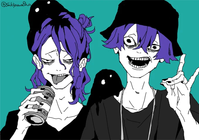 フォルダ見返してたら最近の落書き紫多いのう