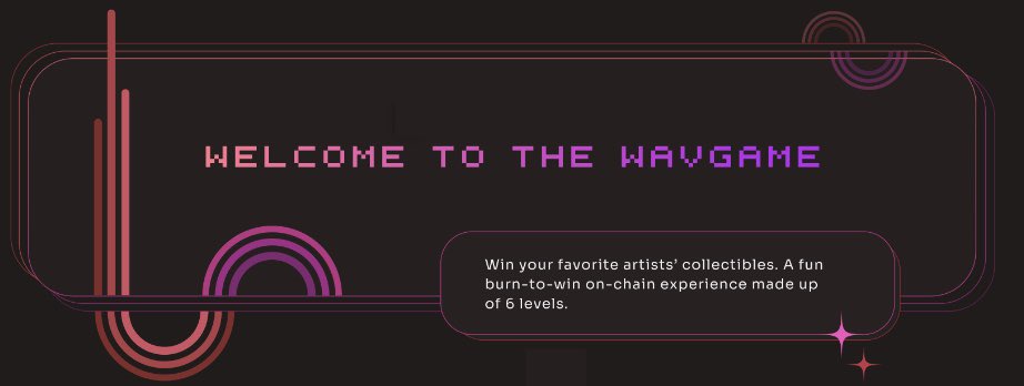 The wavGAME is now launching on June 22nd—the 1 Year Anniversary of wavWRLD’s wavROOM experience!

Win the game, score the ultimate prize—A real-life hangout with your chosen artist. Ready to take the challenge?

6.22.23 🌊👾