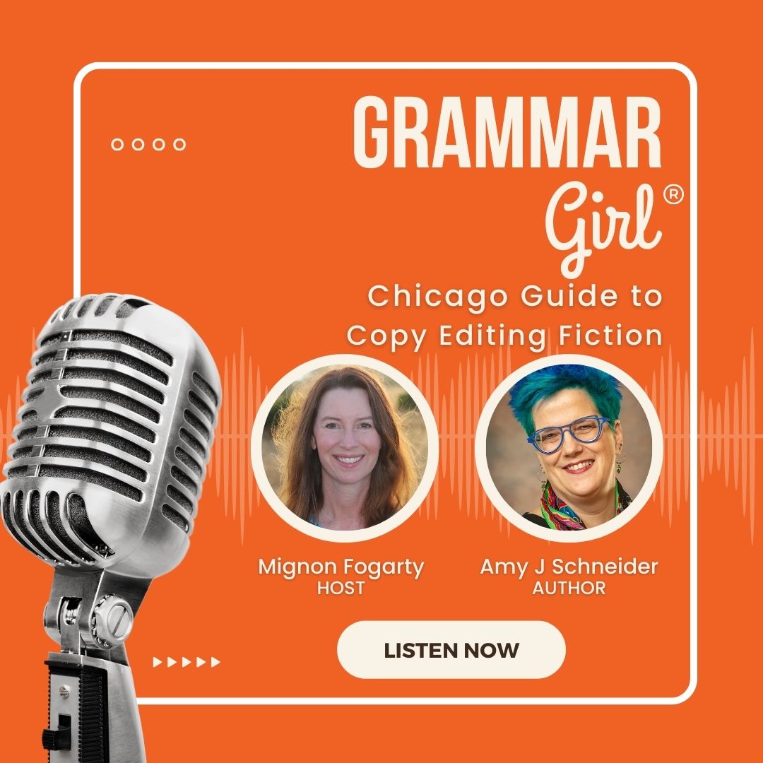 I had so much fun chatting with the Grammar Girl! Mignon asked great questions about my approach to grammar, punctuation and style quirks, and my general editing philosophy. ow.ly/6PX850OMWSJ #ChicagoGuideToCEFiction bit.ly/CopyeditingFic… @UChicagoPress @GrammarGirl