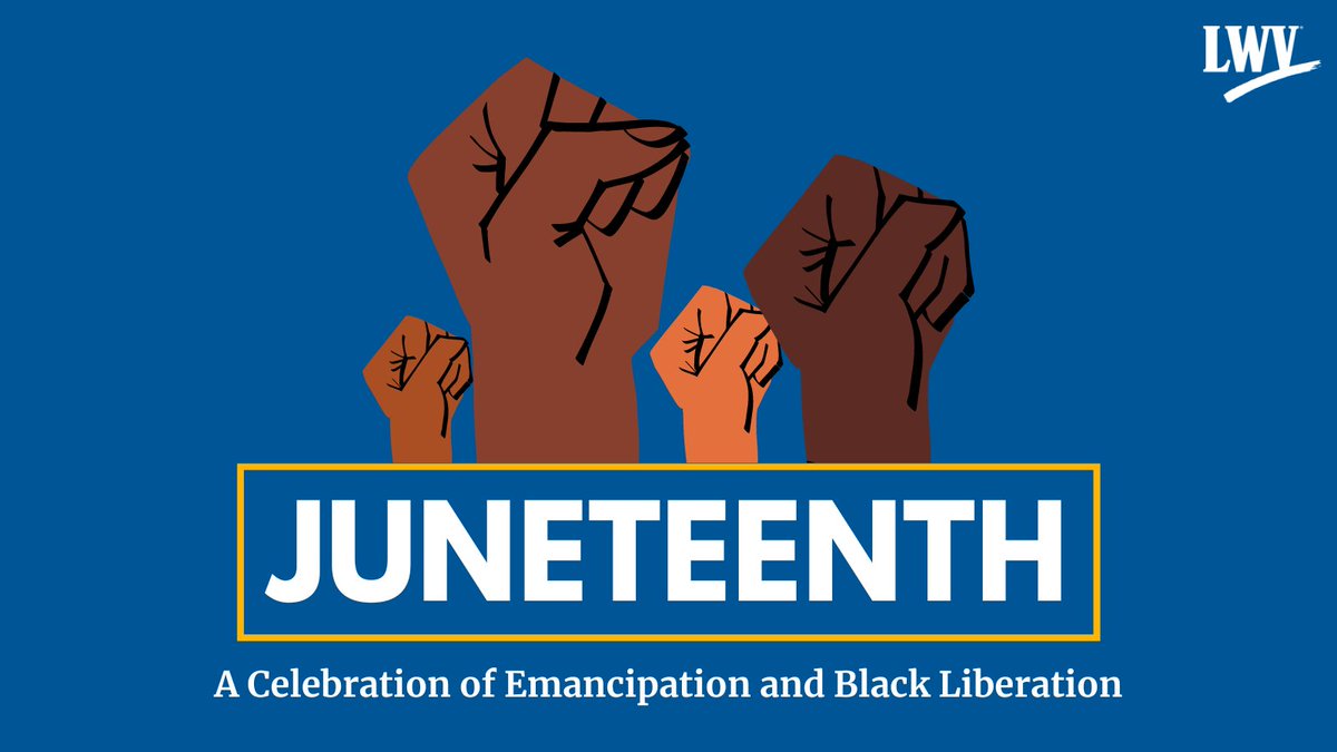 As an organization dedicated to empowering voters and defending democracy, the League of Women Voters is committed to building a future of progress and equity for all. Learn more about Juneteenth : nmaahc.si.edu/juneteenth  #Juneteenth2023 #LWVUS