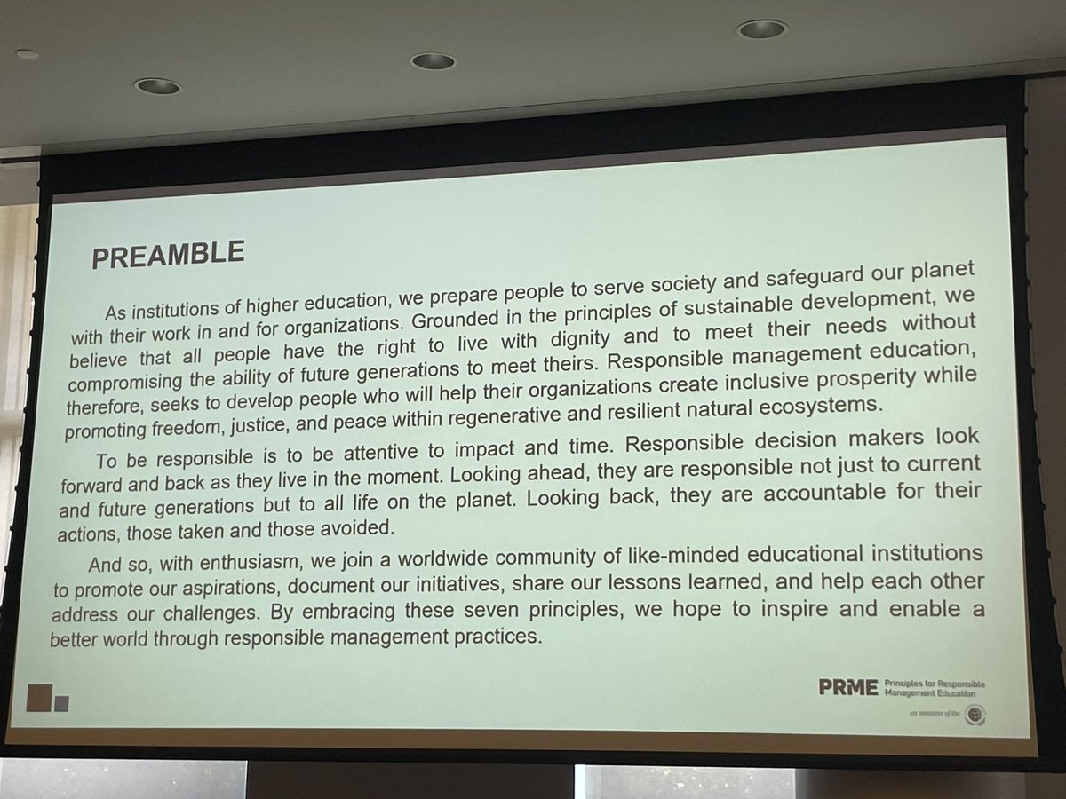 El movimiento impulsado por Naciones Unidas, representados un centenar de países, para que haya una educación que fomente liderazgo responsable. Aquí está su visión y sus principios. 
#prmeglobalforum #connectingforimpact