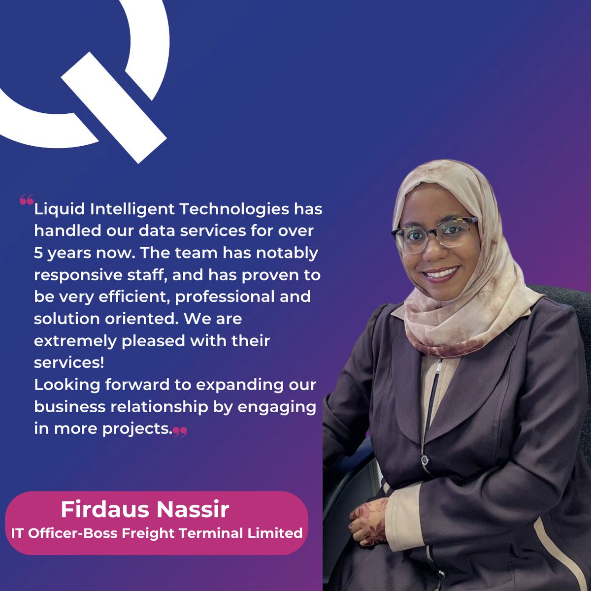 LiquidInTechKe's tweet image. Thank you for the wonderful feedback Firdaus Nassir.
We are delighted to hear that our services exceeded your expectations. We value your support and look forward to continuing to serve you in the best way possible. 
#CustomerTestimonials #CustomerSatisfaction #FeedbackMatters