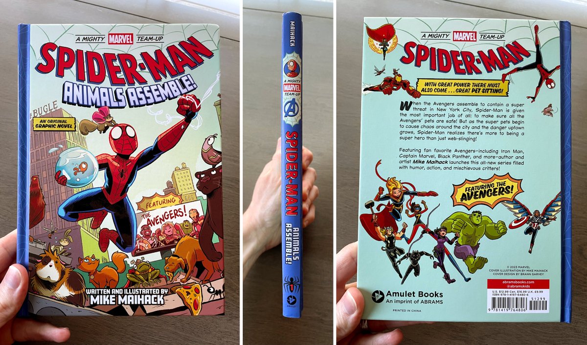 mikemaihack's tweet photo. My newest book is out TODAY! 🥳

Had a lot of fun writing &amp; drawing this wacky, little Spider-Man story. Hope a lot of kids have a spectacularly fun time reading it! ❤️🕸️ https://t.co/LxikcANBYd