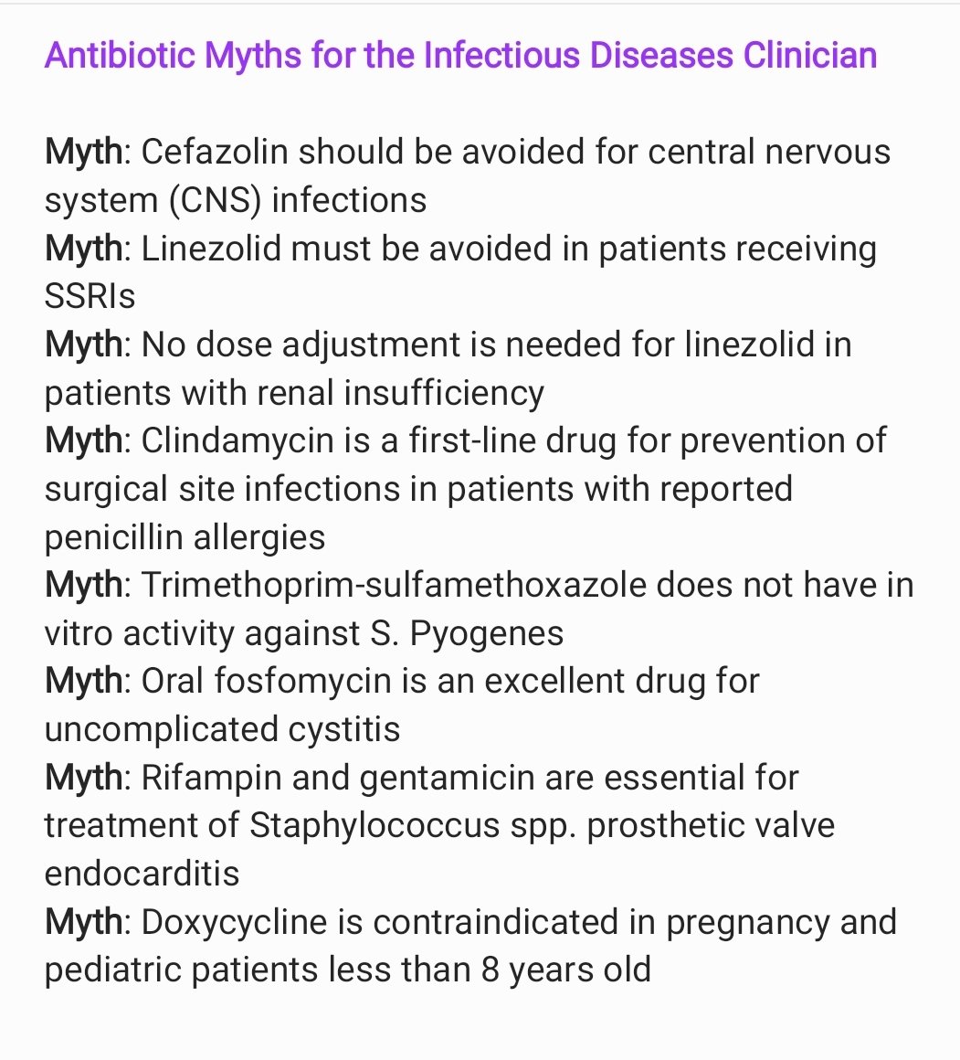 Antibiotic Steward Bassam Ghanem š
±ļøCšš
æļøš (@absteward) on Twitter photo šļøā”ļøš„ <a href="/CIDJournal/">Clinical Infectious Diseases</a> <a href="/ErinMcCreary/">Erin McCreary</a>
Antibiotic Myths for the Infectious Diseases Clinician
With šs <a href="/tmjones6/">Travis Jones</a> <a href="/IDPharmacist/">Melissa Johnson</a> @JGPharmD
@aprildyerid <a href="/The_Real_LDA/">Libby Dodds Ashley</a> <a href="/ShaeferSpires/">Shaefer Spires</a> #IDTwitter
academic.oup.com/cid/advance-ar⦠šļøā”ļøš„ <a href="/CIDJournal/">Clinical Infectious Diseases</a> <a href="/ErinMcCreary/">Erin McCreary</a>
Antibiotic Myths for the Infectious Diseases Clinician
With šs <a href="/tmjones6/">Travis Jones</a> <a href="/IDPharmacist/">Melissa Johnson</a> @JGPharmD
@aprildyerid <a href="/The_Real_LDA/">Libby Dodds Ashley</a> <a href="/ShaeferSpires/">Shaefer Spires</a> #IDTwitter
academic.oup.com/cid/advance-arā¦