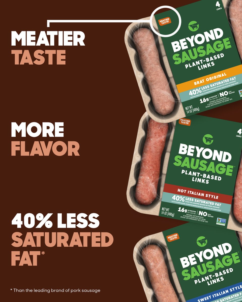 Beyond Meat on Twitter "Say hello to the new and improved Beyond Meat Sausage 👋 🌭 Meatier taste