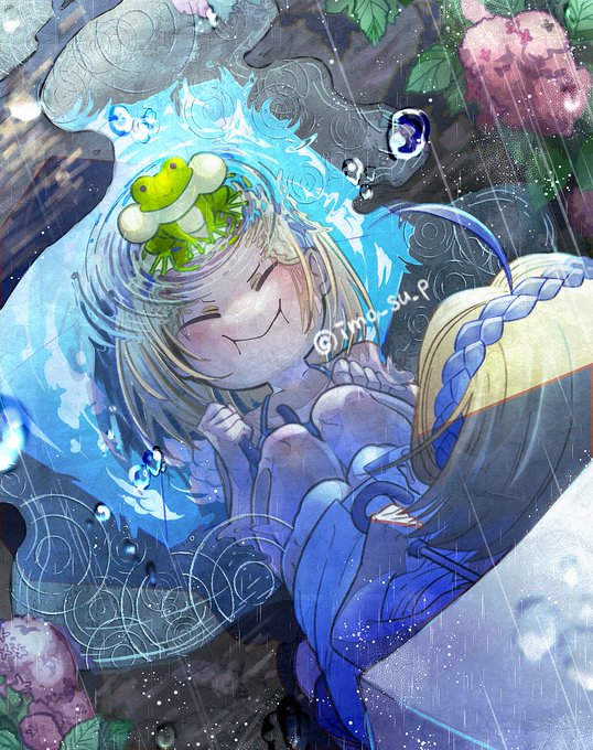 「closed eyes hydrangea」 illustration images(Latest)｜2pages