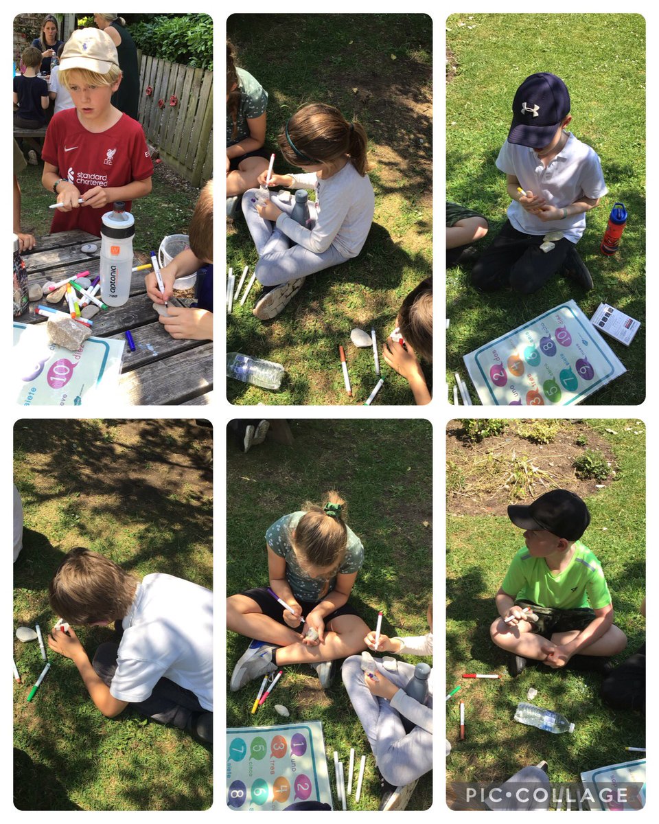 antrobus_st's tweet photo. We then decorated pebbles with number and words to 10 in Spanish. #class2 #mfl #counting https://t.co/XitKUGSxpc