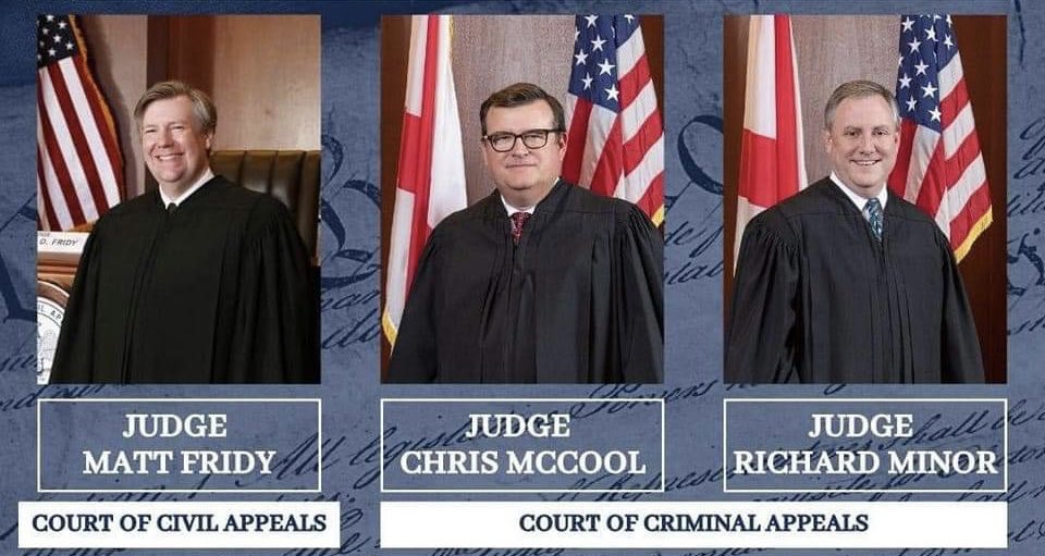 JudgeMinor's tweet photo. Look forward to joining Judge McCool &amp; Judge Fridy  as we continue our Rule of Law roadshow today in Shelby County. The law, the appellate courts, and my 2024 re-election campaign to the Court of Criminal Appeals. Educating the public on the 3rd branch of government. #Minor2024 https://t.co/Yz9WG2j7Aa