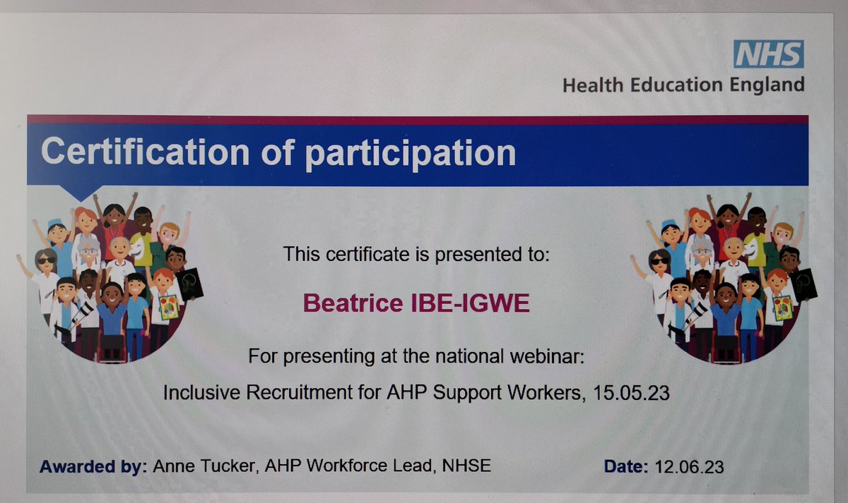 Thank you NHSE for according me this great opportunity. It's much appreciated 🤩.