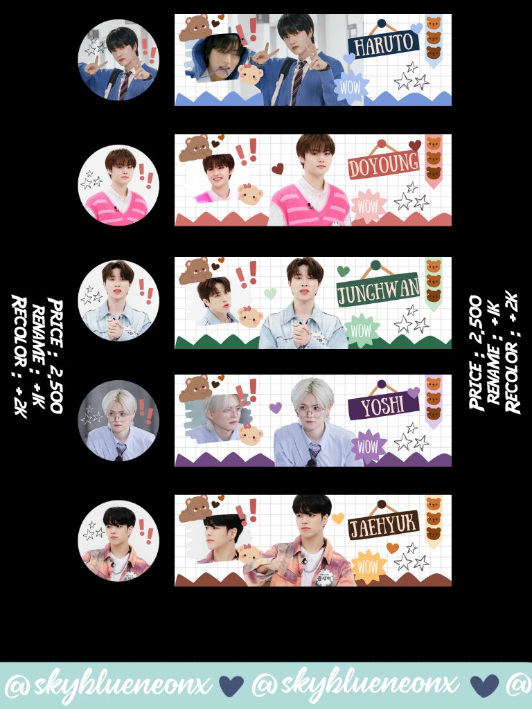 meoluvvpng's tweet photo. [help rt very much appreciated]

‼️FLASH SALE ‼️

Layout ready stock treasure all member. Ada Hyunsuk, Haruto, Jihoon, Junkyu, Yoshi, Jaehyuk, Asahi, Doyoung, Jeongwoo, and Junghwan

#zonauang #zonaba #zonajajan https://t.co/joSrBQYZhy