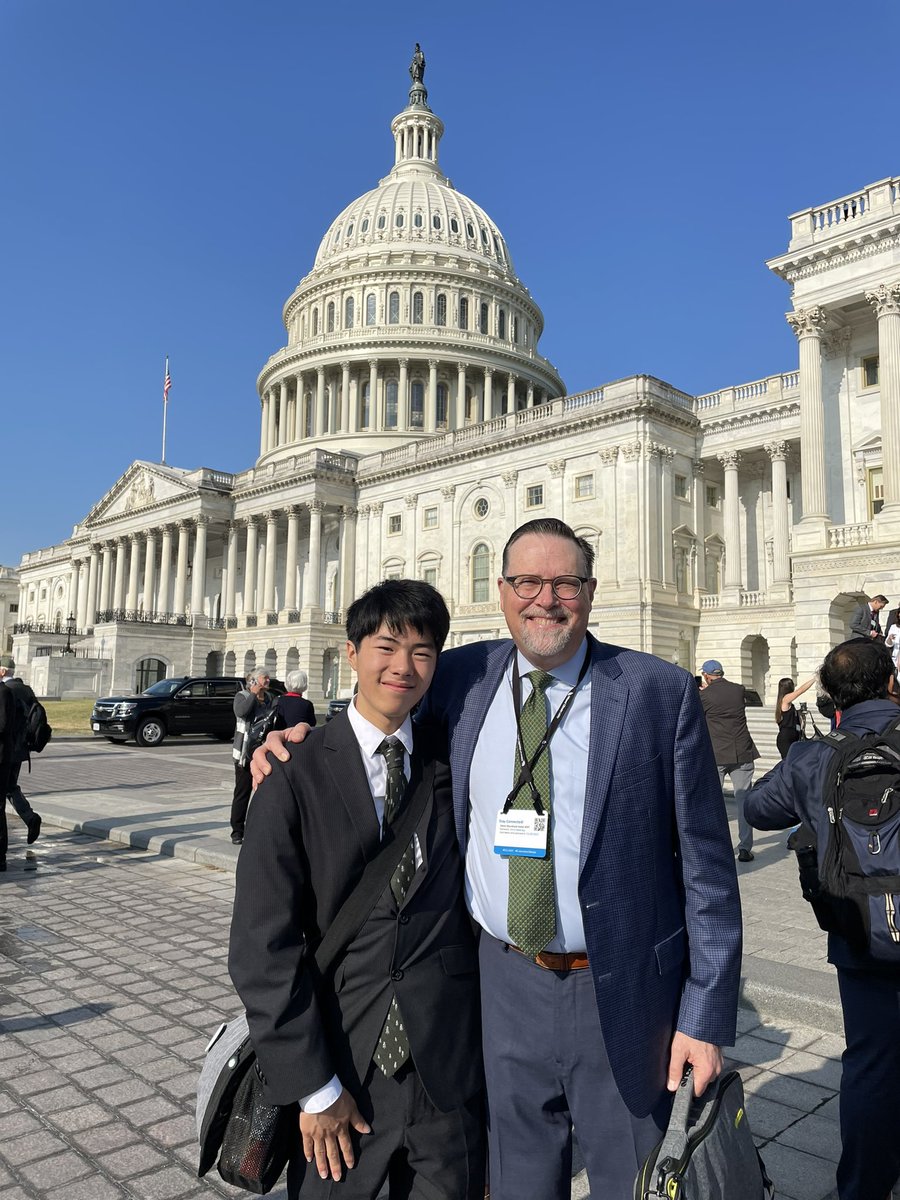 Jeremy is taking time from classes & I’m taking time from patients to talk to Congress about the gravest threat to human health: climate crisis #permitingreform #actonclimate #carbonprice #CCL2023