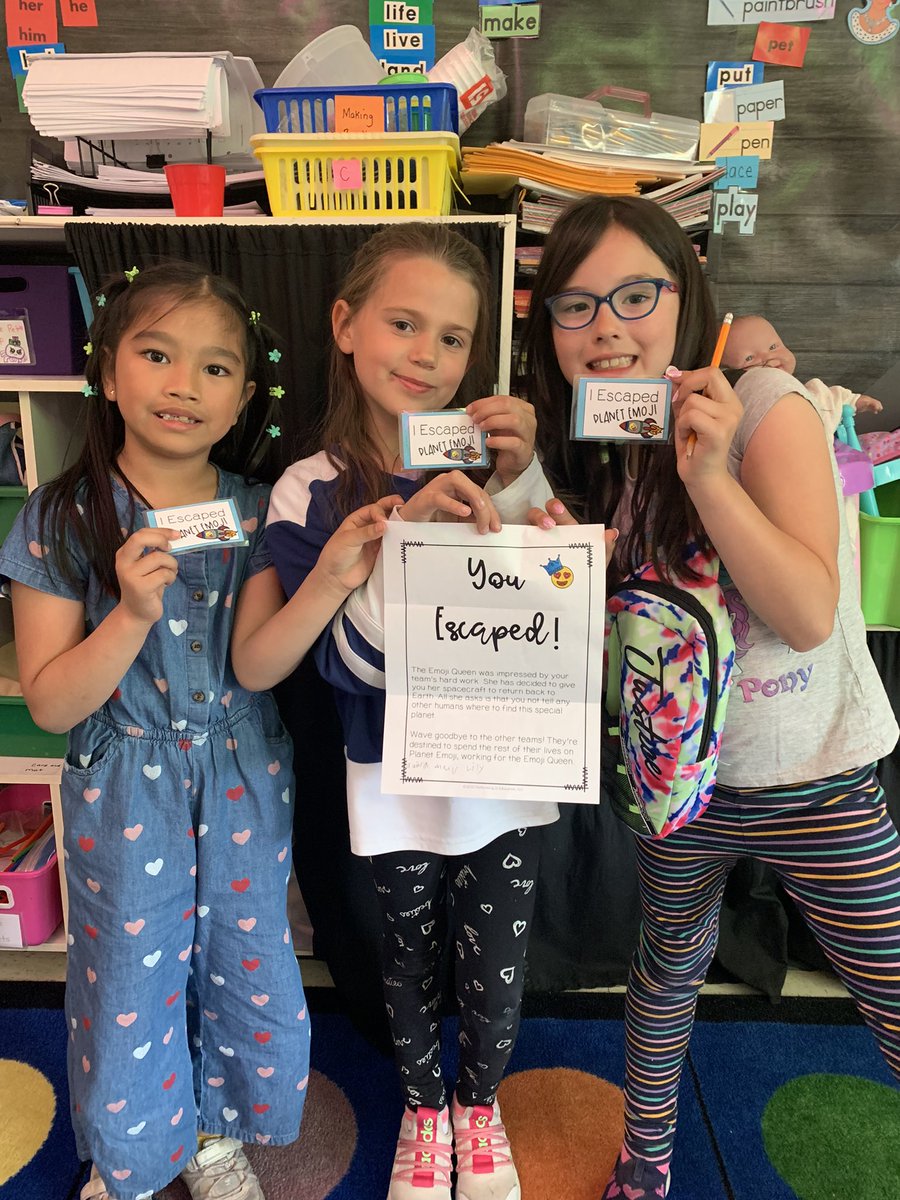 This team worked hard together to escape from Emoji Planet 😍😋🙂😌. You can now use the Emoji Queen’s rocket to return to planet Earth. Congratulations team Red!@Buddy3896 <a href="/MsSherryJennin1/">MsSherryJennings</a>