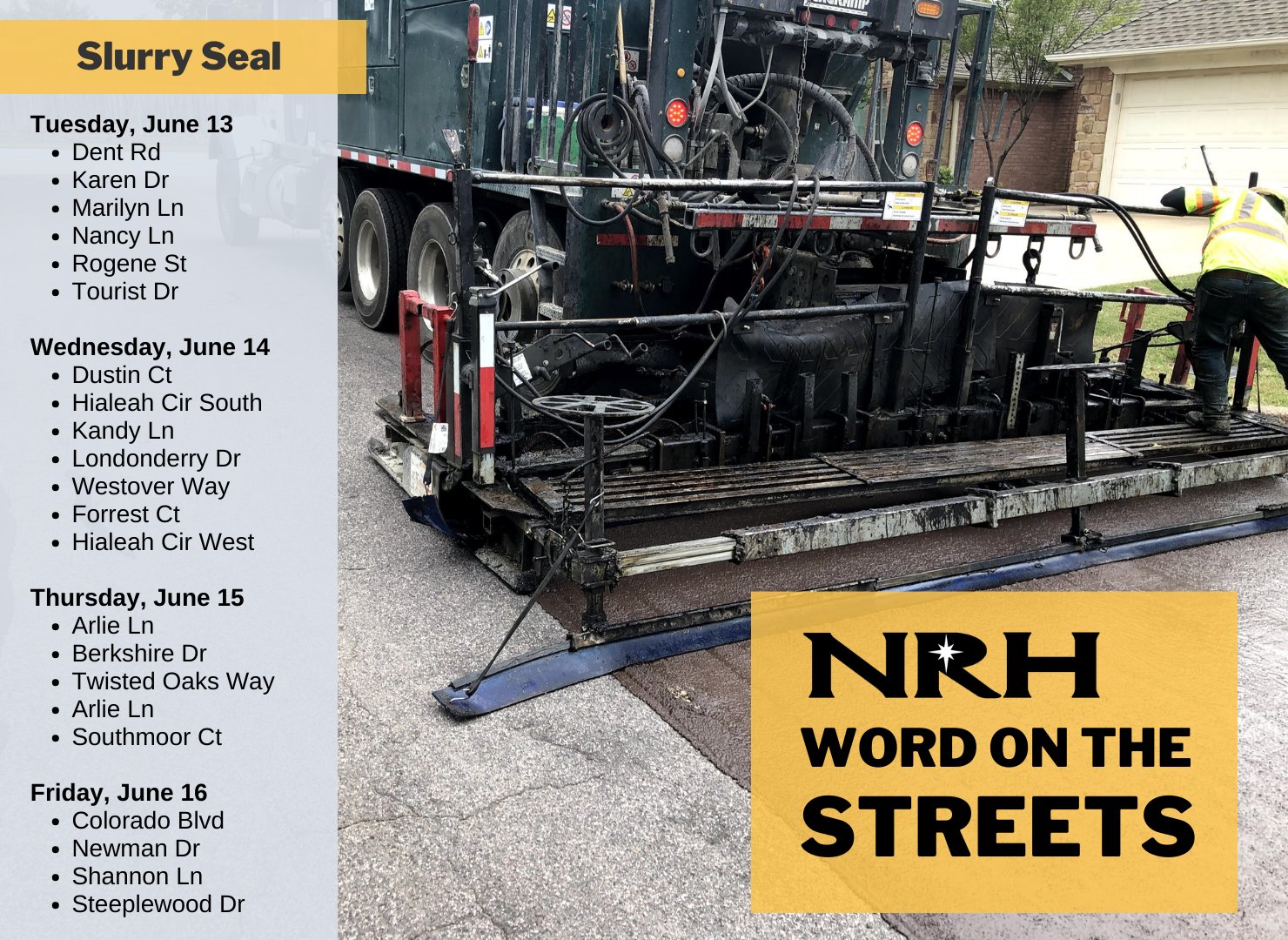 North Richland Hills City Hall on Twitter "This week's street